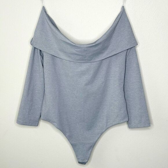 Babaton Aritzia Contour Crew Scoop Neck Flip Down Long Sleeve Bodysuit - NWT - W - Picture 1 of 11